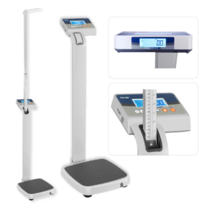 Balanza electrónica de pie con tallímetro adulto m301-250k